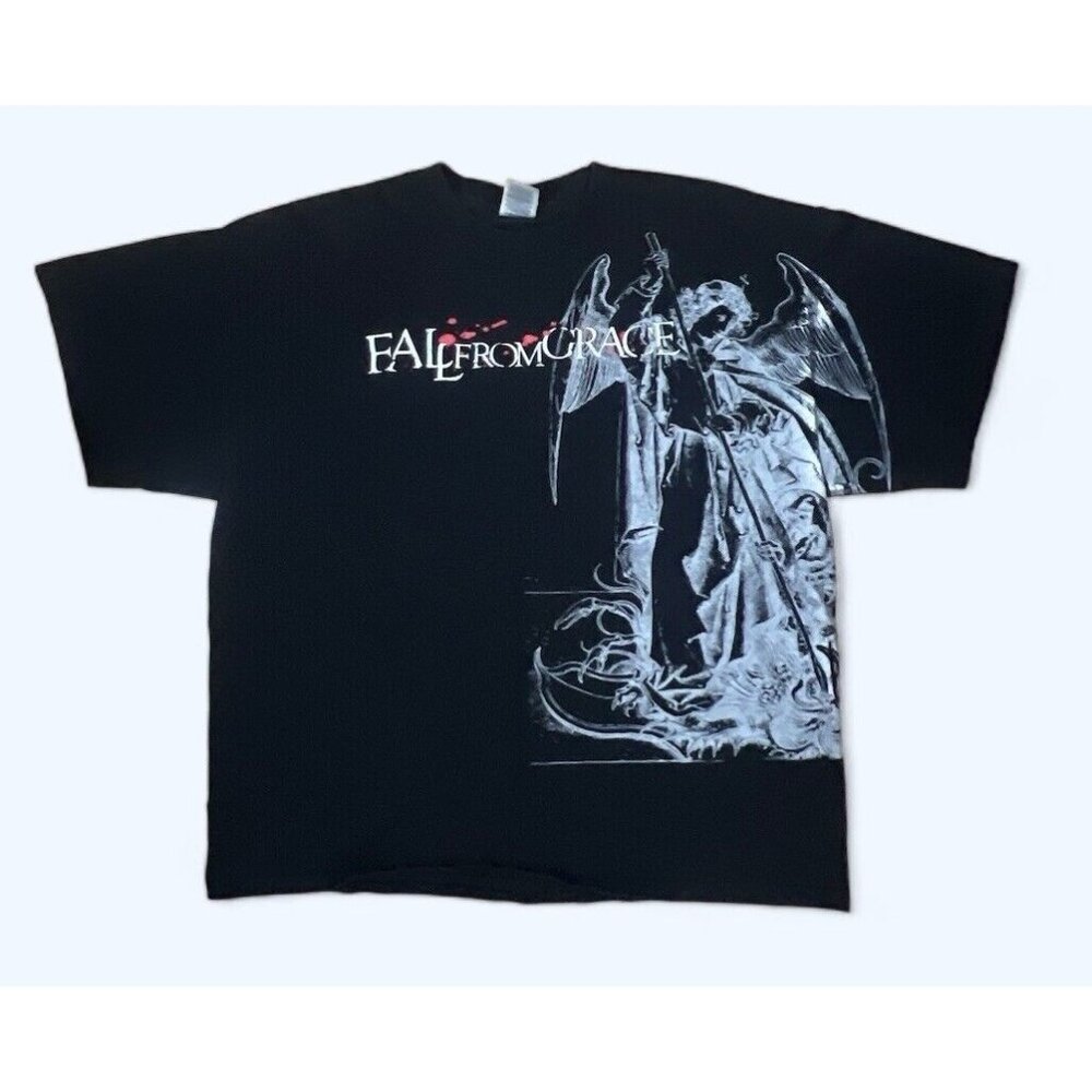 FALL FROM GRACE SHIRT BLACK SHORT SLEEVE RARE 2010‎ XL